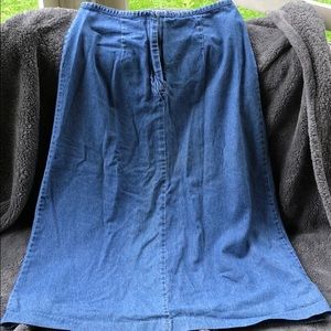 Vintage Denim Midi Skirt